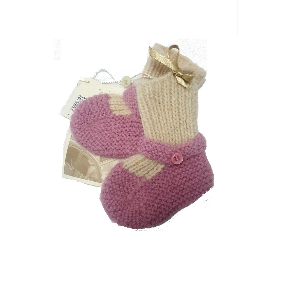 Knitted Bootees  Rachel Riley PK/Cre  O/S